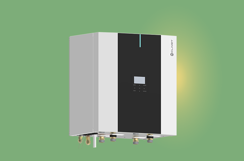 Prodotto SPHERA EVO 2.0 BOX, abbina ad una pompa di calore per il riscaldamento e il raffrescamento.